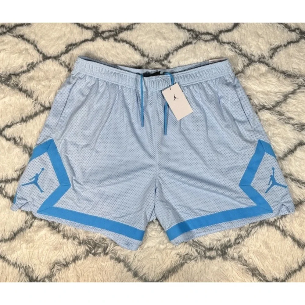 NIKE Air Jordan Dri-Fit Heritage Diamond Shorts Blue Womens 1X *NEW* DO5034-411